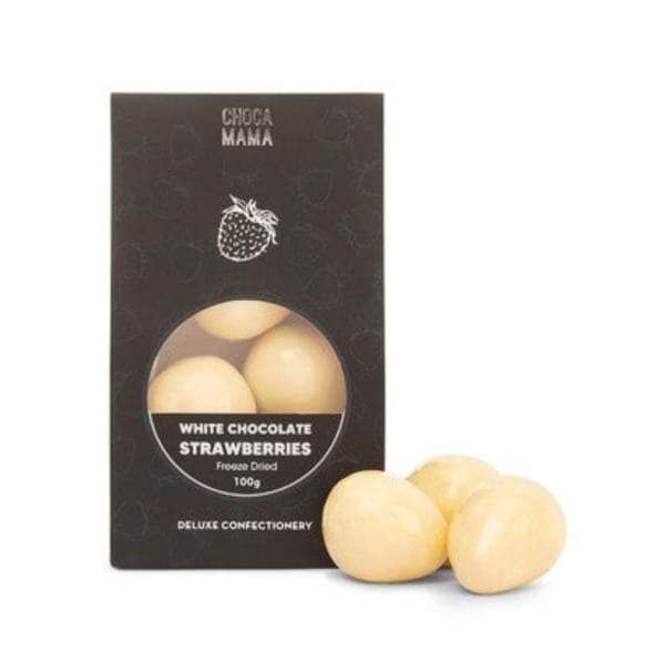 White Chocolate Freeze Dried Strawberries 100g